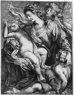 Lot 5617, Auction  110, Procaccini, Giulio Cesare, Die Hl. Jungfrau mit dem Kind und dem Johannesknaben und einem Engel