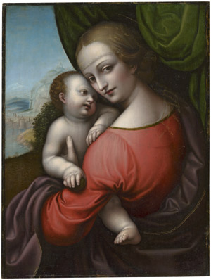 Lot 6006, Auction  110, Italienisch, 16. Jh. Madonna mit Kind