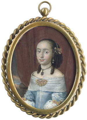 Lot 6041, Auction  110, Niederländisch, um 1640. Junge Frau im blassblauen Kleid mit Perlohrringen