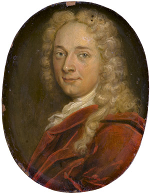 Lot 6044, Auction  110, Italienisch, um 1720. Bildnis eines Herrn mit Allongeperücke und rotem Samtumhang
