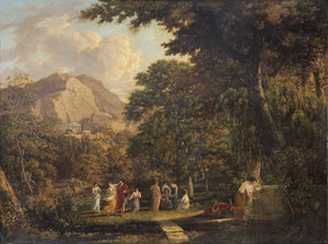 Lot 6071, Auction  110, Französisch, um 1800. Klassische Landschaft mit antikem Tempel