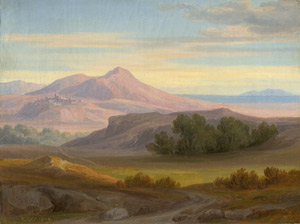 Lot 6095, Auction  110, Willers, Ernst, Sizilianische Landschaft mit Blick auf den Monte Calògero
