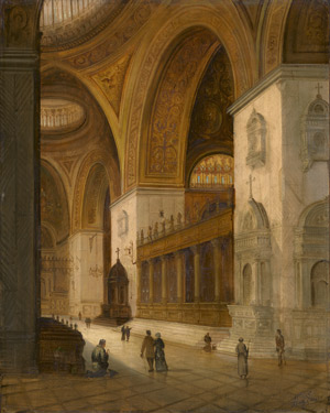 Lot 6098, Auction  110, Siegen, August von, Das Innere von San Marco in Venedig