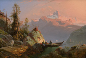 Lot 6141, Auction  110, Schiertz, Franz Wilhelm, Abendstimmung in einem Norwegischen Fjord