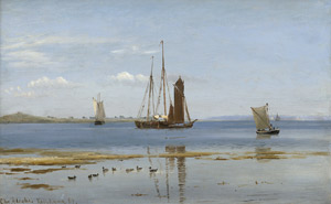 Lot 6145, Auction  110, Blache, Christian Vigilius, Segelschiffe im Fjord von Kallehave in Dänemark