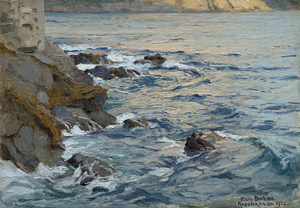 Lot 6160, Auction  110, Boehme, Karl Theodor, Meeresbrandung an der Küste von Rapallo