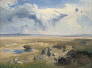 Lot 6185, Auction  110, Rottmann, Carl - Umkreis, Gewitterwolken über einer weiten südlichen Landschaft