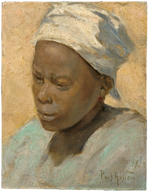 Lot 6209, Auction  110, Pushman, Hovsep, Bildnis einer Orientalin mit weißem Kopftuch