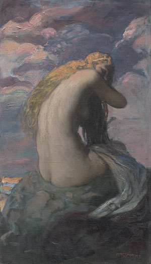 Lot 6214, Auction  110, Hassmann, Karl Ludwig, Meerjungfrau auf einem Felsen