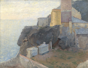 Lot 6215, Auction  110, Schönleber, Gustav, Häuser an der Steilküste von Portofino