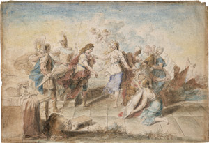 Lot 6435, Auction  110, Französisch, 17. Jh. Venus übergibt Aeneas die Waffen