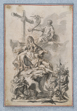 Lot 6467, Auction  110, Göz, Gottfried Bernhard, Die Pietà erscheint dem hl. Georg und Hieronymus