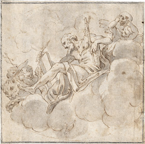 Lot 6485, Auction  110, Süddeutsch, 18. Jh. Der hl. Hieronymus in den Wolken