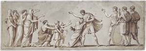 Lot 6546, Auction  110, Französisch, um 1790. Fries mit einer antiken Szene