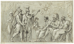 Lot 6547, Auction  110, Italienisch, um 1790. Die Botschaft der Griechen an Priamos