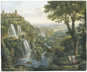 Lot 6562, Auction  110, Italienisch, um 1800. Blick auf die Cascatellen von Tivoli