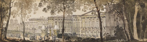 Lot 6566, Auction  110, Französisch, 1819. Der Palast der Nation an der Rue de la Loi in Brüssel