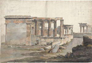 Lot 6582, Auction  110, Italienisch, um 1815. Architekturstudie des Erechtheion Tempels auf der Akropolis in Athen
