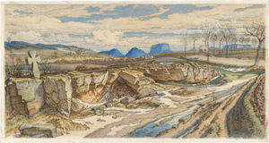 Lot 6620, Auction  110, Venus, August Leopold, Blick auf die sächsische Schweiz mit dem Königstein und dem Lilienstein