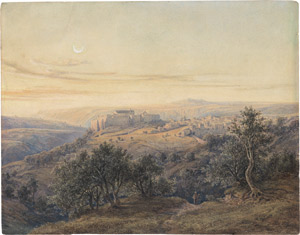 Lot 6625, Auction  110, Georgi, Friedrich Otto, Ansicht von Bethlehem im Abendlicht