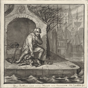 Lot 6667, Auction  110, Speckter, Otto, Illustration zum Gedicht "Der Bettler und sein Hund"