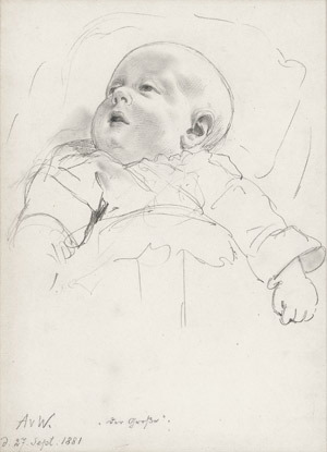Lot 6672, Auction  110, Werner, Anton von, 'Der Große'. Paul von Werner als Baby
