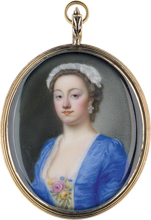 Lot 6829, Auction  110, Rouquet, Jean André, Dame im blauen Kleid, mit Rosenblüten am Dekolleté