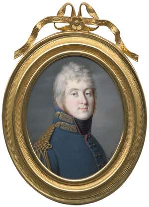 Lot 6860, Auction  110, Russisch, um 1800/1805. Bildnis eines Offiziers des Izmailovsky Regiments