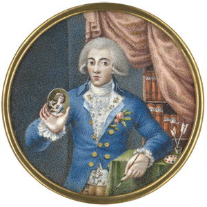 Lot 6866, Auction  110, Italienisch, um 1785. Ein Miniaturmaler mit Pinsel und Palette
