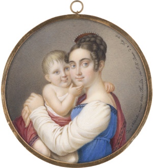 Lot 6907, Auction  110, Peroux, Joseph Nicolaus, Junge Mutter mit ihrem Kind im Arm