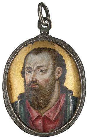 Lot 6926, Auction  110, Süddeutsch, frühes 18. Jh. Reliquienkapsel mit Bildnis eines bärtigen Heiligen