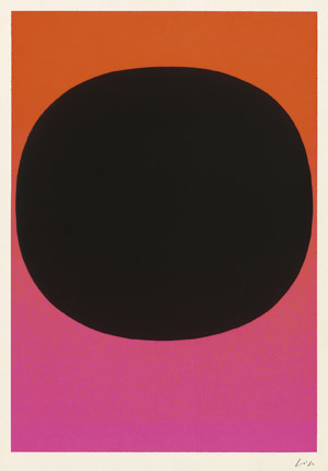 Lot 7104, Auction  110, Geiger, Rupprecht, Variation Runde Farbe I; Schwarz mit Spritzer auf Orange-Rot