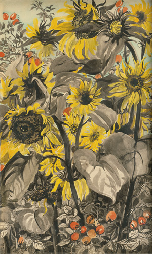 Lot 7139, Auction  110, Grundig, Lea, Sonnenblumen und Hagebutten