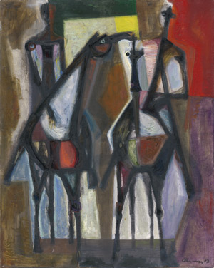 Lot 7317, Auction  110, Ohnsorge, Paul, Komposition mit zwei abstrakten Reitern