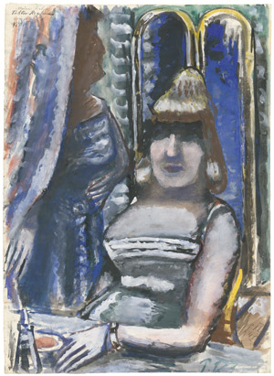 Lot 8180, Auction  110, Kleinschmidt, Paul, "Dame mit bedeckten Augen und zweiteiligem Spiegel"
