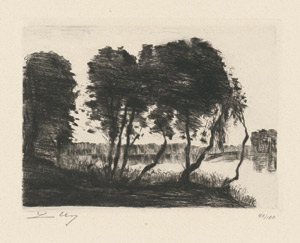 Lot 8346, Auction  110, Ury, Lesser, Bäume am Ufer des Grunewaldsees