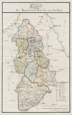 Lot 125, Auction  111, Aachen, Carte des Regierungs Bezirks von Aachen