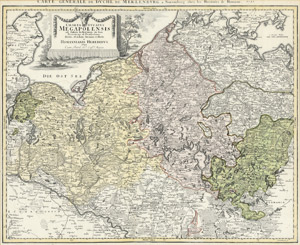 Lot 141, Auction  111, Homann, Johann Baptist, Carta generale de Duche de Meklenburg