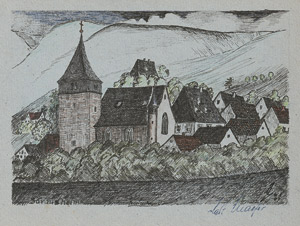Lot 160, Auction  111, Schaefer, Karl, Das schoene Bingen am Rhein. Original-Federzeichnungen