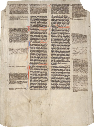 Lot 1008, Auction  111, Clemens III. Papa, Decreta. Fragment einer juristischen Handschrift des Hochmittelalters