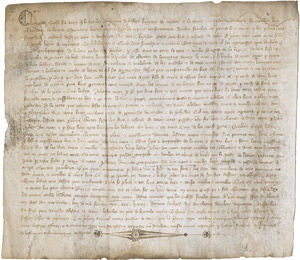 Lot 1014, Auction  111, Bayonne Erbschaftsbrief, Baskisch-französische Handschrift auf Pergament. 