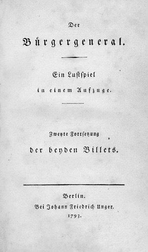 Lot 1672, Auction  111, Goethe, Johann Wolfgang von, Der Bürgergeneral