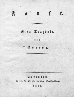 Lot 1689, Auction  111, Goethe, Johann Wolfgang von, Faust. Eine Tragödie