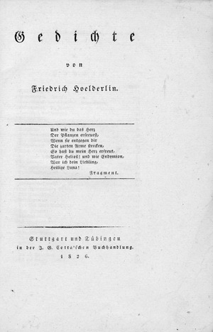Lot 1771, Auction  111, Hölderlin, Friedrich, Gedichte