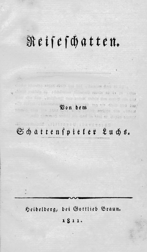Lot 1813, Auction  111, Kerner, Justinus, Reiseschatten