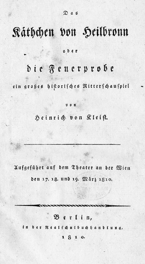 Lot 1817, Auction  111, Kleist, Heinrich von, Das Käthchen von Heilbronn