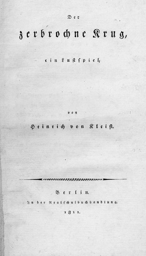 Lot 1818, Auction  111, Kleist, Heinrich, Der zerbrochne Krug