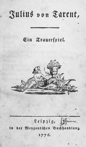 Lot 1838, Auction  111, Leisewitz, Johann Anton, Julius von Tarent