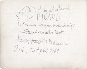 Lot 2032, Auction  111, Gästebuch Picard, der Buchhandlung "Calligrammes" in Paris