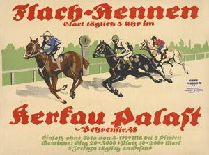 Lot 3549, Auction  111, Hoffmüller, Reinhard, Flach-Rennen, Kerkau-Palast